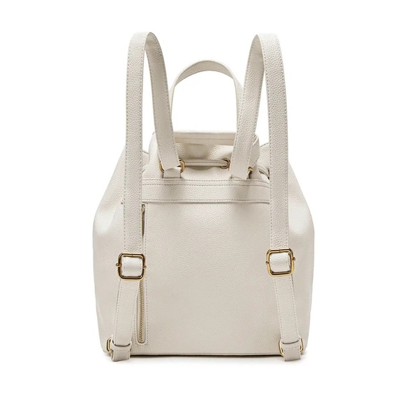 PIXIE MOOD Leah Recycled Vegan Backpack in Coconut Cream | Textured Minimalist* - Picture 5 of 5